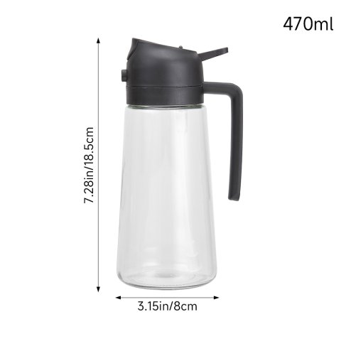 Living and Home 2-in-1 Premium Glass Oil Sprayer & Dispenser, 470ml