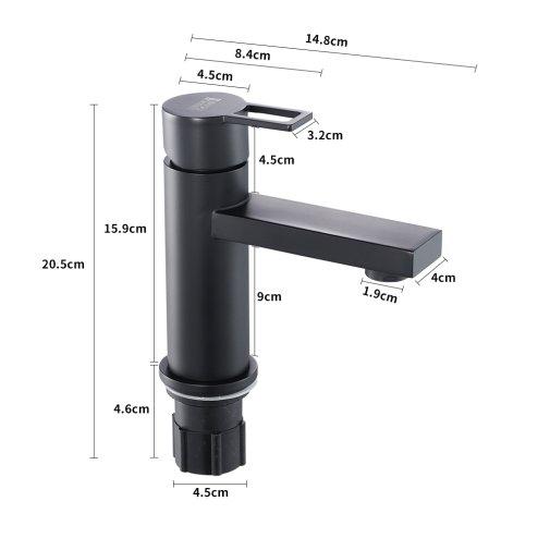 Living and Home Bathroom Tap Basin Mixer with Single Lever