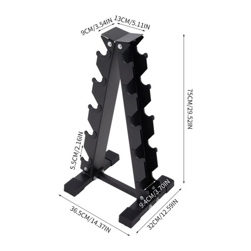 5-Tier Compact A-Frame Dumbbell Rack for Home