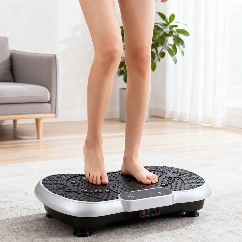 Vibration Plate Exercise Machine with Resistance Bands