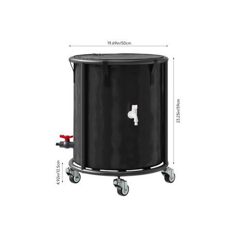 114L Portable Rain Barrel with Castors