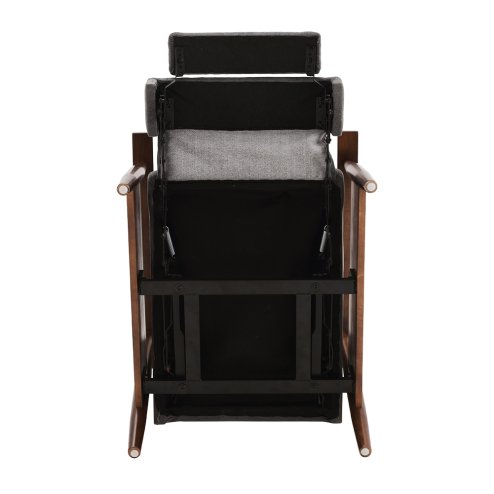 Manual Recliner Armchair with Foldable Footrest, Grey