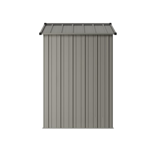 Living and Home 6.56 x4.07FT Grey Aluminium Color Metal Storage Shed, Apex Roof with Lockable Hinged Doors & Vents