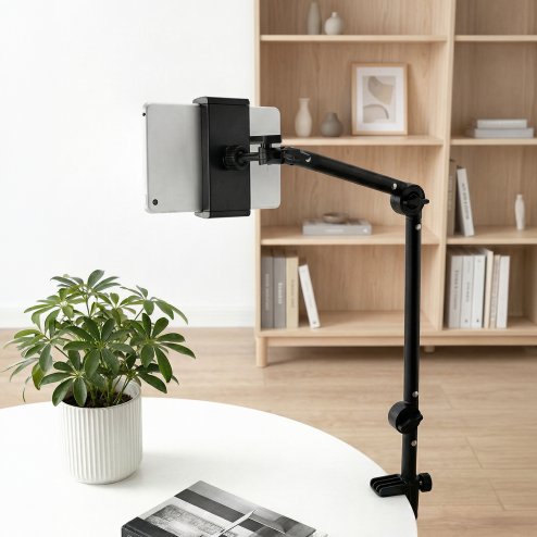 Phone Tablet Holder with 360° Adjustable Foldable Arm