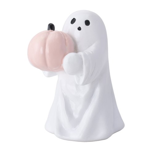 Living and Home Halloween Ghost Hugging Pumpkin Figurine