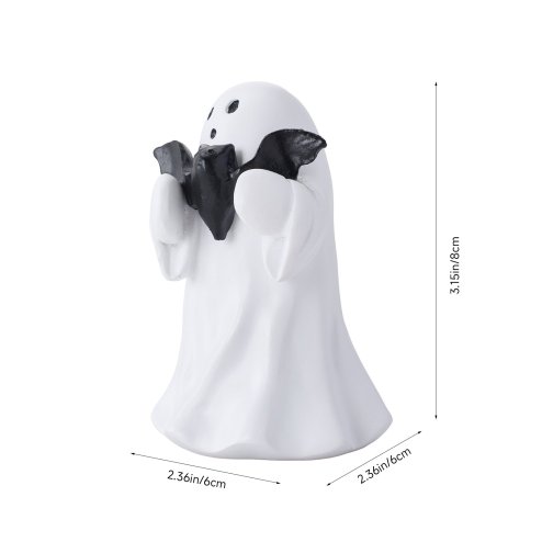 Living and Home Halloween Ghost Hugging Bat Figurine