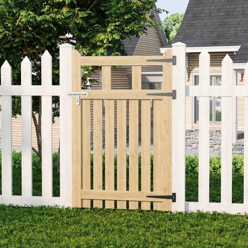 76x120cm Outdoor Wooden Garden Gate Fence Door