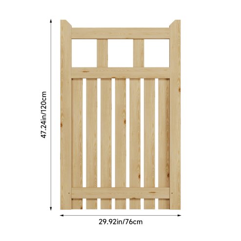76x120cm Outdoor Wooden Garden Gate Fence Door