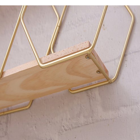 Honeycomb Modern Hexagonal 2 Tier Wall Floating Shelf