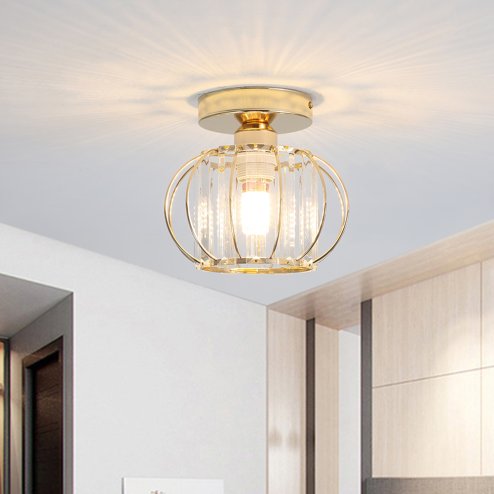 Metal Lantern Shape 1-Light Pendant Light