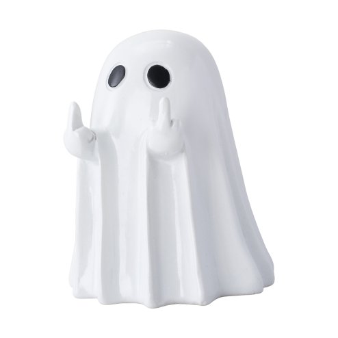 Living and Home Desktop Halloween Middle Finger Ghost Figurine Decoration