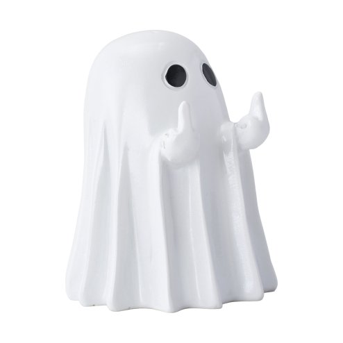 Living and Home Desktop Halloween Middle Finger Ghost Figurine Decoration