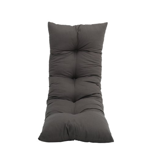Dark Grey Rectangular Tufted Bench Cushion Seat Pad