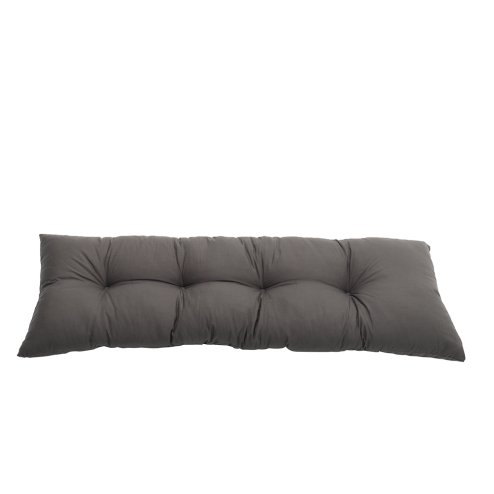 Dark Grey Rectangular Tufted Bench Cushion Seat Pad