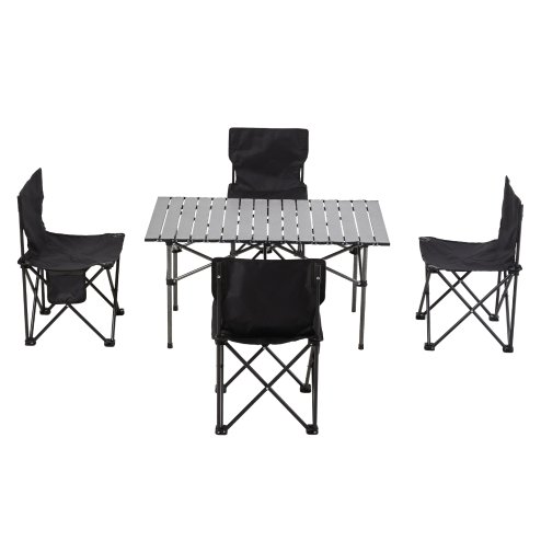 Portable Folding Camping Table with 4 Chairs
