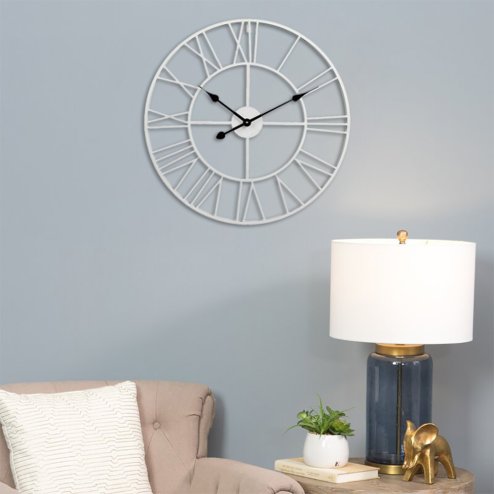 Vintage Wall Clock with Roman Numerals for Home Decor