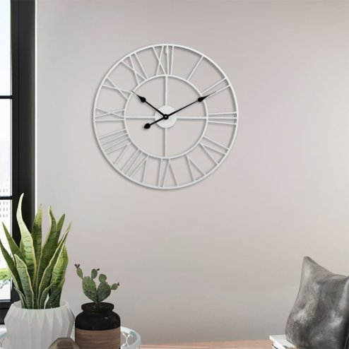 Vintage Wall Clock with Roman Numerals for Home Decor Image