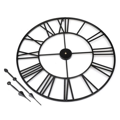 Vintage Wall Clock with Roman Numerals for Home Decor