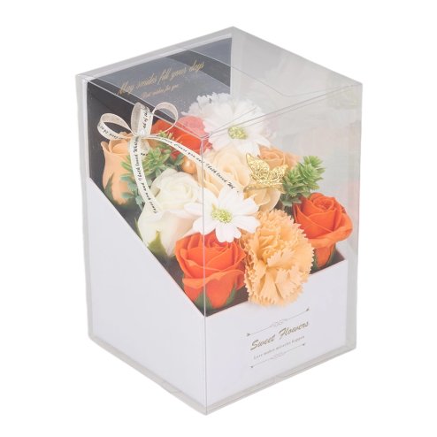 Living and Home Rose Scent Soap Flower Gift Box Tabletop Decor Image