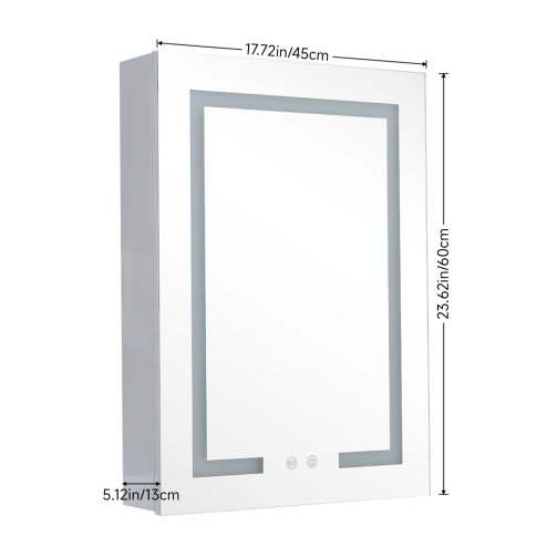 Anti-Fog LED Mirror Cabinet with Touch Control