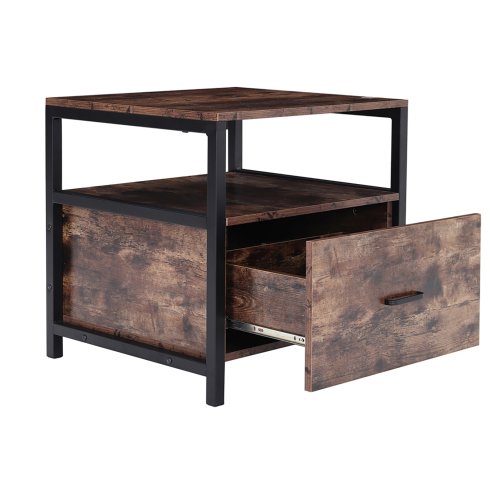 Industrial Bedroom 1 Drawer Bedside Table
