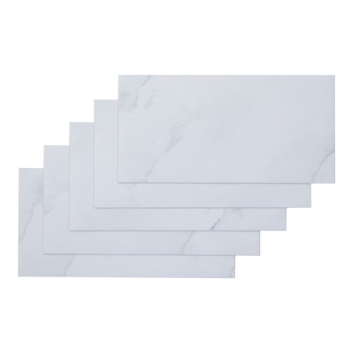Living and Home 36Pcs Self-Adhesive Flooring Tile Set, 15x30cm, Beige Marble Effect