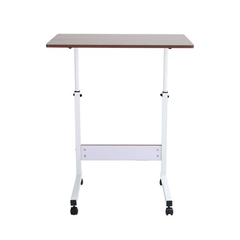 Height Adjustable Mobile Table Overbed Desk with Wheels