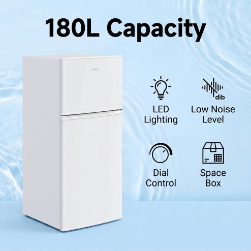 180L Freestanding Top Freezer Fridge