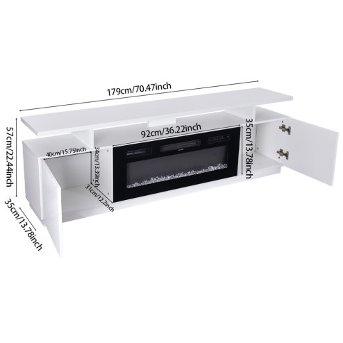 Electric Fireplace TV Stand with Remote Control