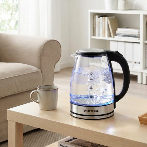 Fast Boil 1.8L Electric Kettle with Auto Shut-Off and Boil-Dry Protection