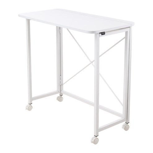 Living and Home 100x50cm Folding Office Desk with Casters