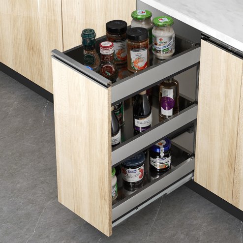3-Tier Kitchen Cabinet Pull Out Shelf Organizer