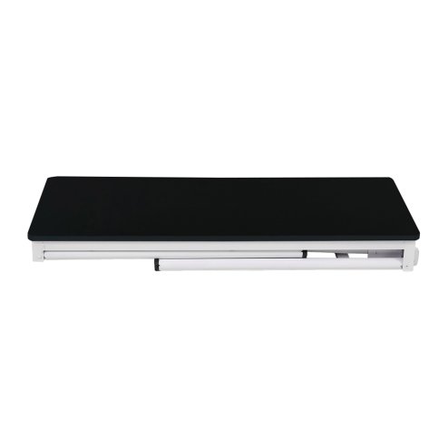 Living and Home 2-Tier Folding Office Desk Foldable Writing Table-Black, 80x40cm
