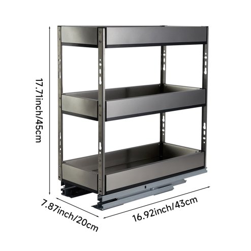 3-Tier Kitchen Cabinet Pull Out Shelf Organizer
