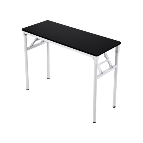 Living and Home Folding Office Desk Foldable Writing Table-Black, 100x40cm