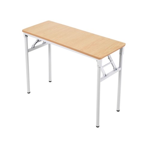 Living and Home Folding Office Desk Foldable Writing Table-Wood Color, 100x40cm
