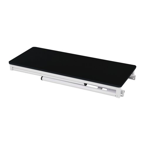 Living and Home 2-Tier Folding Office Desk Foldable Writing Table-Black, 100x40cm