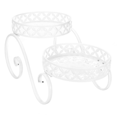 White Iron Potted Plant Stand, Flower Stand