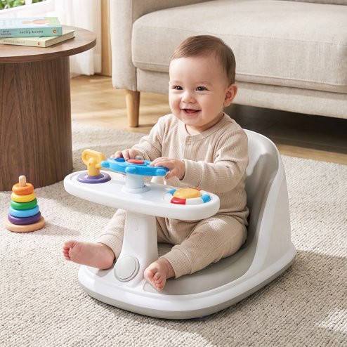 Living and Home Non-Slip Sitting-Up Baby Bath Seat with Suction Cups for 6-18 Months