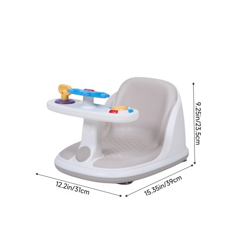 Living and Home Non-Slip Sitting-Up Baby Bath Seat with Suction Cups for 6-18 Months