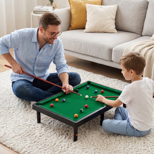 Living and Home Mini Snooker & Pool Table Game Toy Set for Kids