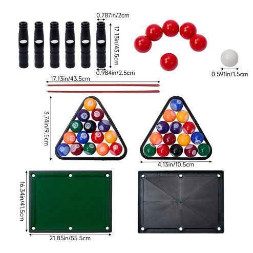 Living and Home Mini Snooker & Pool Table Game Toy Set for Kids