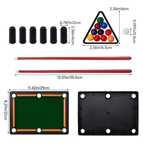 Living and Home Mini Snooker & Pool Table Game Toy Set for Kids