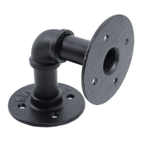 2-Pack Industrial Style Iron Pipe Shelf Brackets