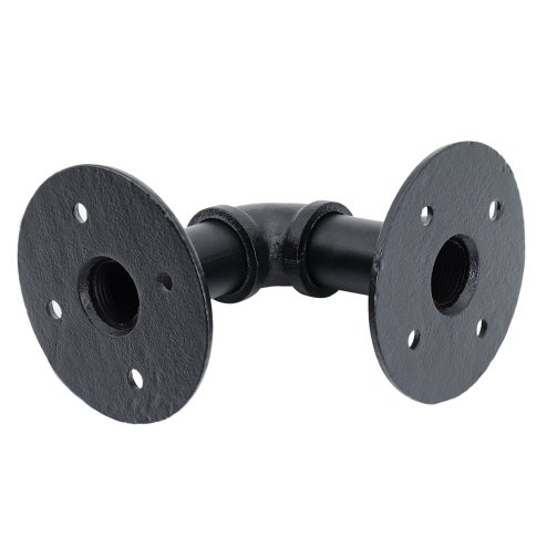 2-Pack Industrial Style Iron Pipe Shelf Brackets