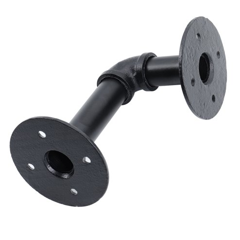 2-Pack Industrial Style Iron Pipe Shelf Brackets
