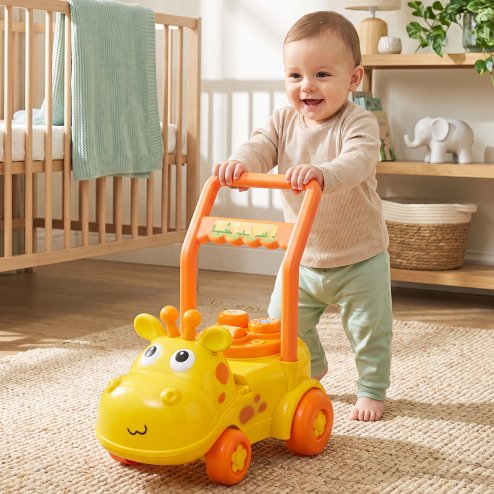Living and Home Giraffe Design Baby Push Walker with Activity Centre