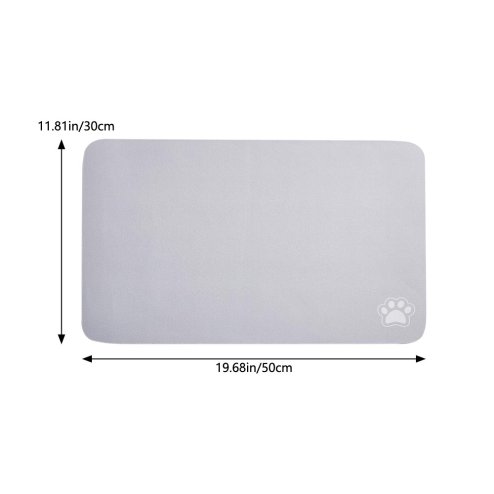 Light Grey Washable Diatom Mud Pet Mat With Nonslip Bottom
