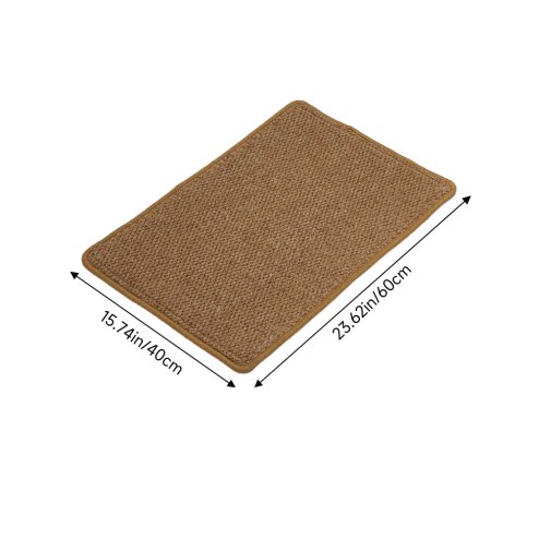 Brown M Non-Slip Pseudo-Sisal Cat Floor Scratching Pad