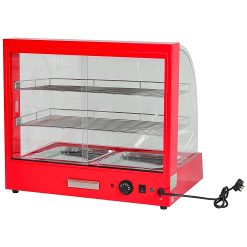 Commercial Food Warmer Display Cabinet Counter Catering Hot Foods Pizza Pie Heated Showcase